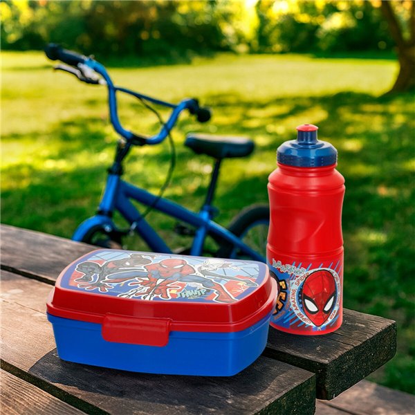 Lunchbox with Accessories Spider-Man Plastic 380 ml 17 x 5,5 x 13,5 cm (6 Units)