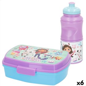 Lunchbox with Accessories Gabby's Dollhouse Plastic 380 ml 17 x 5,5 x 13,5 cm (6 Units)