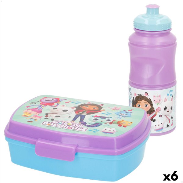 Lunchbox with Accessories Gabby's Dollhouse Plastic 380 ml 17 x 5,5 x 13,5 cm (6 Units)
