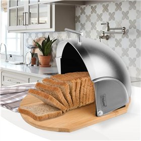 Breadbasket Feel Maestro MR-1678-BLACK Black Silver Translucent Wood, bamboo Plastic 25 x 20 x 35 cm