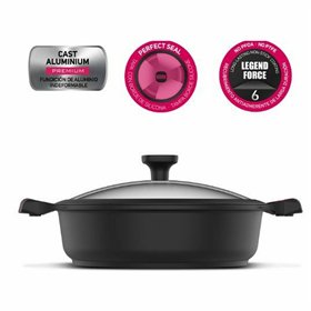 Casserole with lid Taurus 980929000 Black Ø 28 cm 4 L