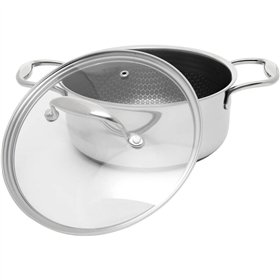 Casserole with Lid Kohersen 71103 Silver Stainless steel Aluminium Ø 20 cm 2,8 L