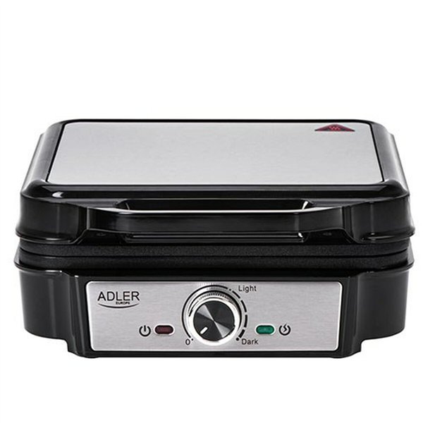 Waffle Maker Adler AD 3083 Black Silver 1800 W