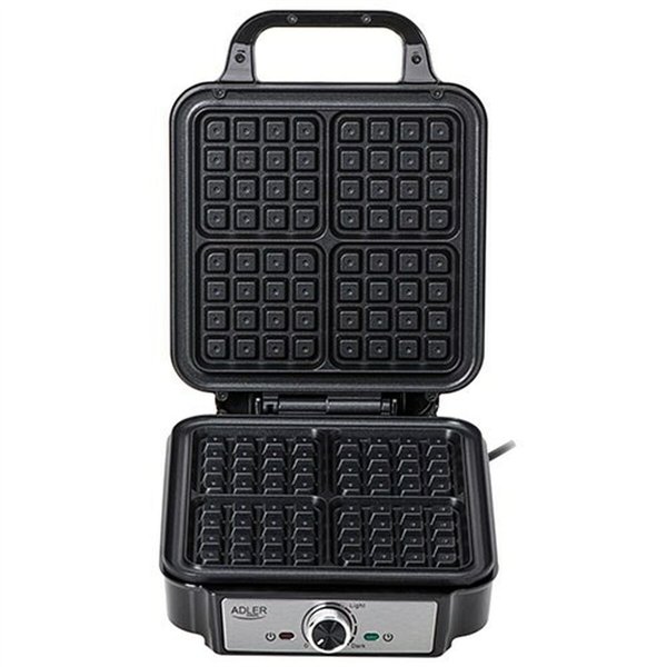 Waffle Maker Adler AD 3083 Black Silver 1800 W