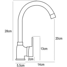 Kitchen Tap Pyramis 090 923 501 Vanilla