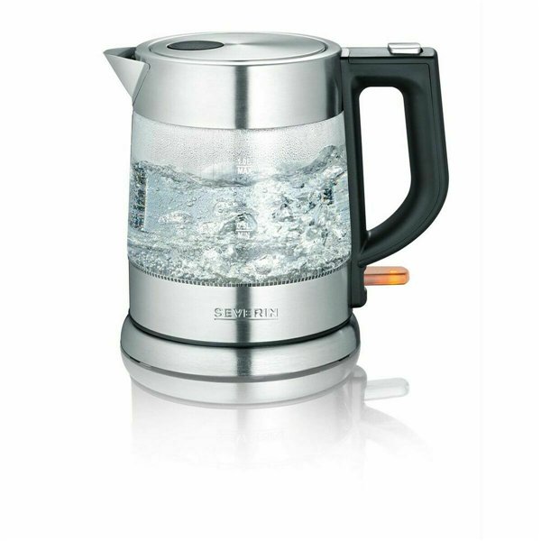 Electric Kettle with LED Light Severin WK 3468 Black Transparent Stainless steel 2200 W 1 L