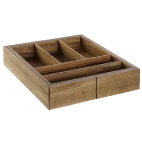 Galda piederumu organizators DKD Home Decor, dabīgā akācija, 35 x 30 x 7 cm