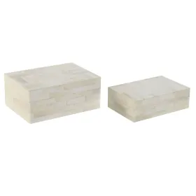 Rotaslietu kastīte Sākums ESPRIT Kaula mango koks 18 x 13 x 7,7 cm (2 gab.)