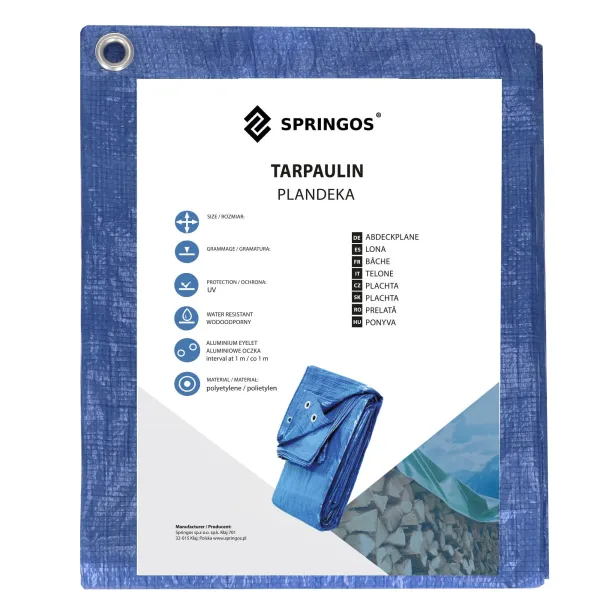 Tarpaulin Springos GA2122 3x3m 60 g/m2