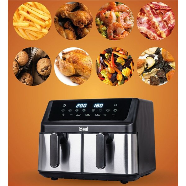 Air Fryer Eldom IK1500 dualcrisp Black 2000 W 9 L