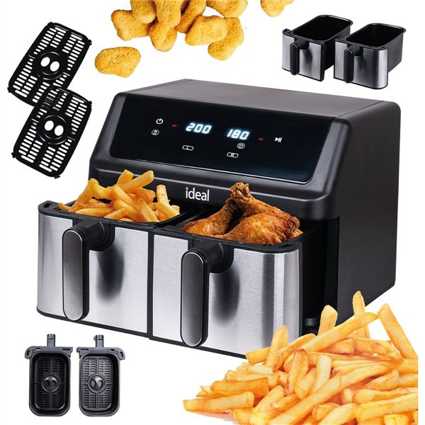 Air Fryer Eldom IK1500 dualcrisp Black 2000 W 9 L