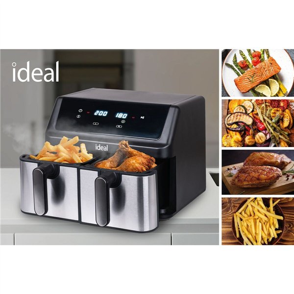 Air Fryer Eldom IK1500 dualcrisp Black 2000 W 9 L