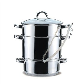 Steamer with Pan Feel Maestro MR-1030 Metal Silicone Stainless steel Tempered glass Ø 26 cm 8 L 4,5 L