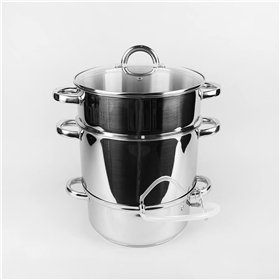 Steamer with Pan Feel Maestro MR-1030 Metal Silicone Stainless steel Tempered glass Ø 26 cm 8 L 4,5 L