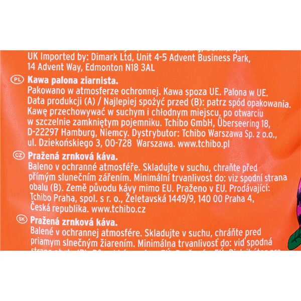 Coffee beans Tchibo Caffe Crema 1 kg