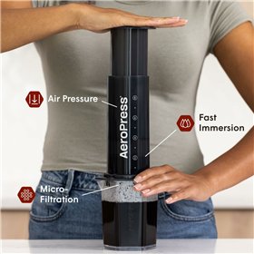 Portable Coffee Maker Aeropress XL Black Transparent Natural rubber polypropylene