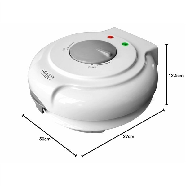 Waffle Maker Adler AD 3038 White Grey 1500 W