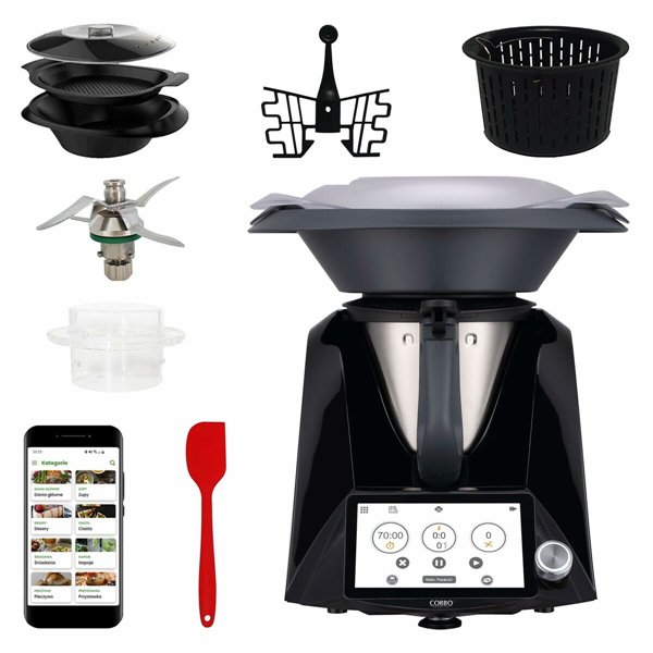 Food Processor Cobbo TC-7B Black Silver 1500 W 2 L