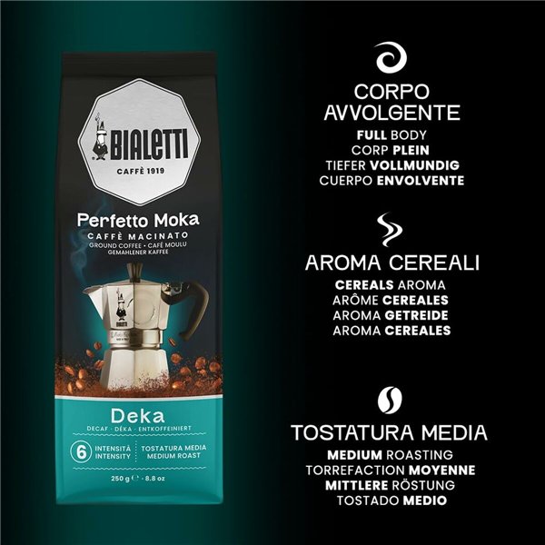 Ground coffee Bialetti Perfetto Moka Decaf 250 g