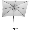 Garden umbrella Springos GU0048, 500 cm, with cover, hanging, light gray