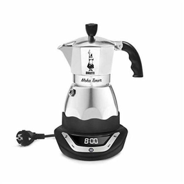 Italian Coffee Pot Bialetti EAsy Timer 6 Steel Aluminium 500 ml 6 Cups