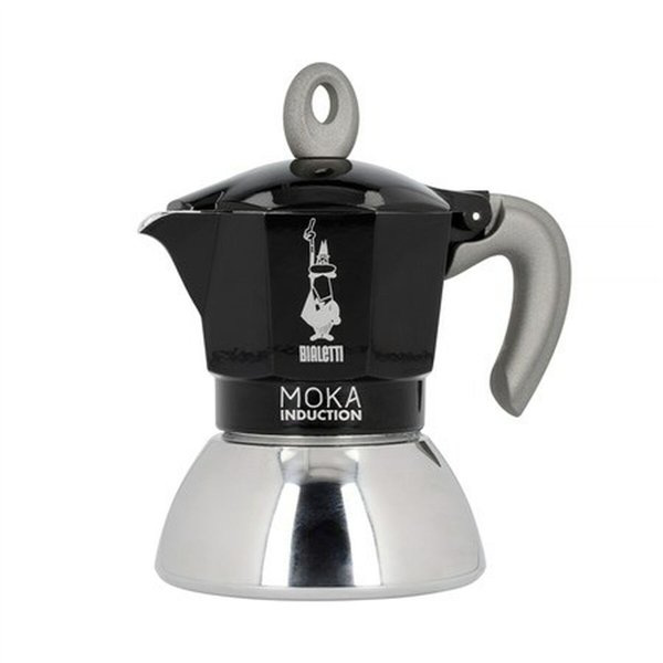 Italian Coffee Pot Bialetti Moka Induction Black Stainless steel Aluminium 100 ml 2 Cups