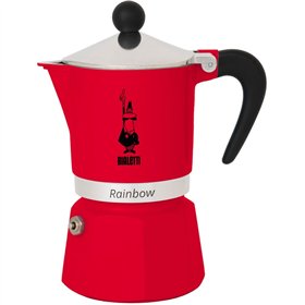 Italian Coffee Pot Bialetti Rainbow Red Aluminium 60 ml