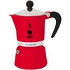 Italian Coffee Pot Bialetti Rainbow Red Aluminium 60 ml