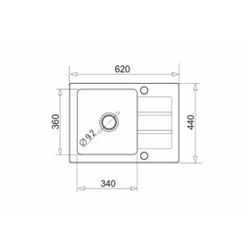 Sink with One Basin Maidsinks Promo Beige