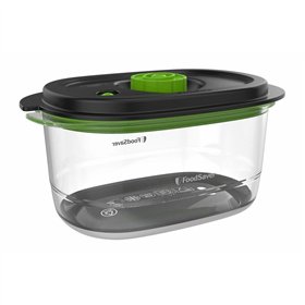 Lunch box Foodsaver FFC022X Black Transparent Plastic 1,2 L