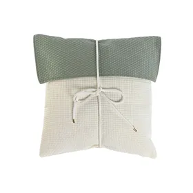 Cushion Home ESPRIT White Green 45 x 10 x 45 cm