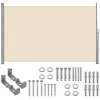 Sānu markīze Springos AW0005 350x180 cm gaiši bēšā krāsā