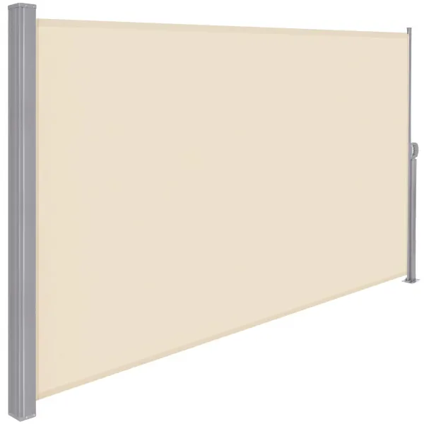 Side awning Springos AW0005 350x180 cm retractable light beige screen