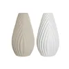 Vase Home ESPRIT White Beige Stoneware Traditional style 24 x 24 x 41 cm (2 Units)