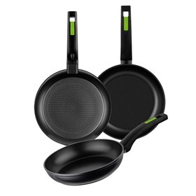 Set of pans Monix TP-8435092423253_240019_Vendor Green Aluminium Bakelite 26 cm 3 Pieces