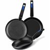 Set of Frying Pans Monix M811200 Black Bakelite Toughened aluminium 3 Pieces