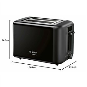 Toaster BOSCH TAT3P423 Black 970 W