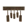 Wall mounted coat hanger Home ESPRIT Natural Paolownia wood 89 x 6 x 62 cm