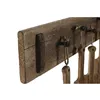 Wall mounted coat hanger Home ESPRIT Natural Paolownia wood 89 x 6 x 62 cm