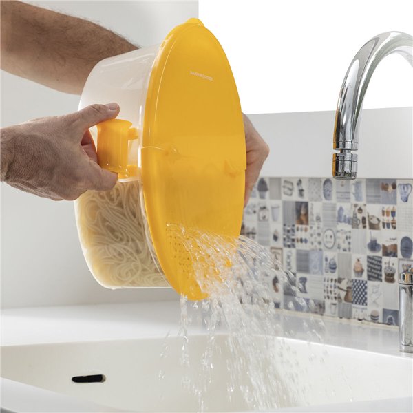 4-in-1 mikroviļņu krāsns makaronu vārītājs ar piederumiem un receptēm Pastrainest InnovaGoods