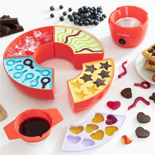 2&nbsp;vienā želejas pupiņu un šokolādes fondī mašīna Yupot InnovaGoods