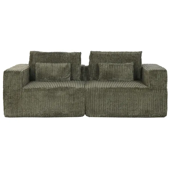 Sofa Home ESPRIT Green Scandi 220 x 158 x 91 cm