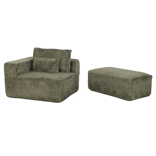 Sofa Home ESPRIT Green Scandi 220 x 158 x 91 cm