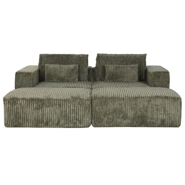Sofa Home ESPRIT Green Scandi 220 x 158 x 91 cm
