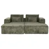 Sofa Home ESPRIT Green Scandi 220 x 158 x 91 cm