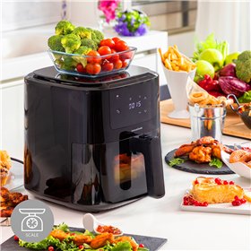 Аэрофритюрница с весами InnovaGoods Fryinn Balance 5000 Black 1500 Вт 5 л Нержавеющая сталь
