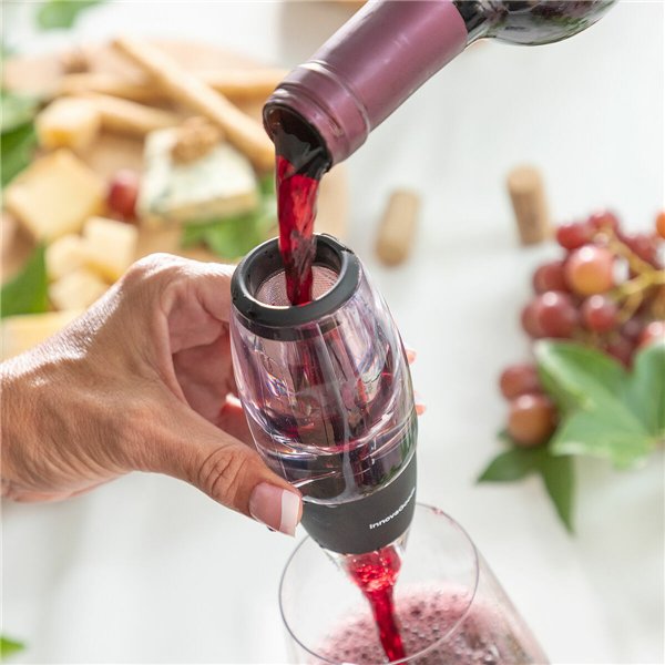 Vīna aerators ar filtru, statīvu un pārnēsāšanas maisiņu Wineir InnovaGoods