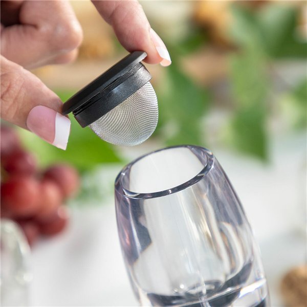 Vīna aerators ar filtru, statīvu un pārnēsāšanas maisiņu Wineir InnovaGoods