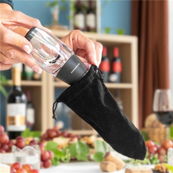 Vīna aerators ar filtru, statīvu un pārnēsāšanas maisiņu Wineir InnovaGoods