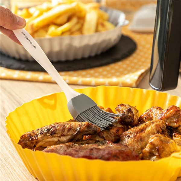 Silikonikorit harjalla ilmafriteerauskeittimille Mollicon InnovaGoods 2 kpl